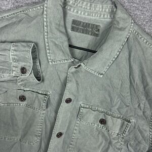 Abercrombie & Fitch‎ Shirt Mens XXL Green Utility Pockets Chore Linen Blend